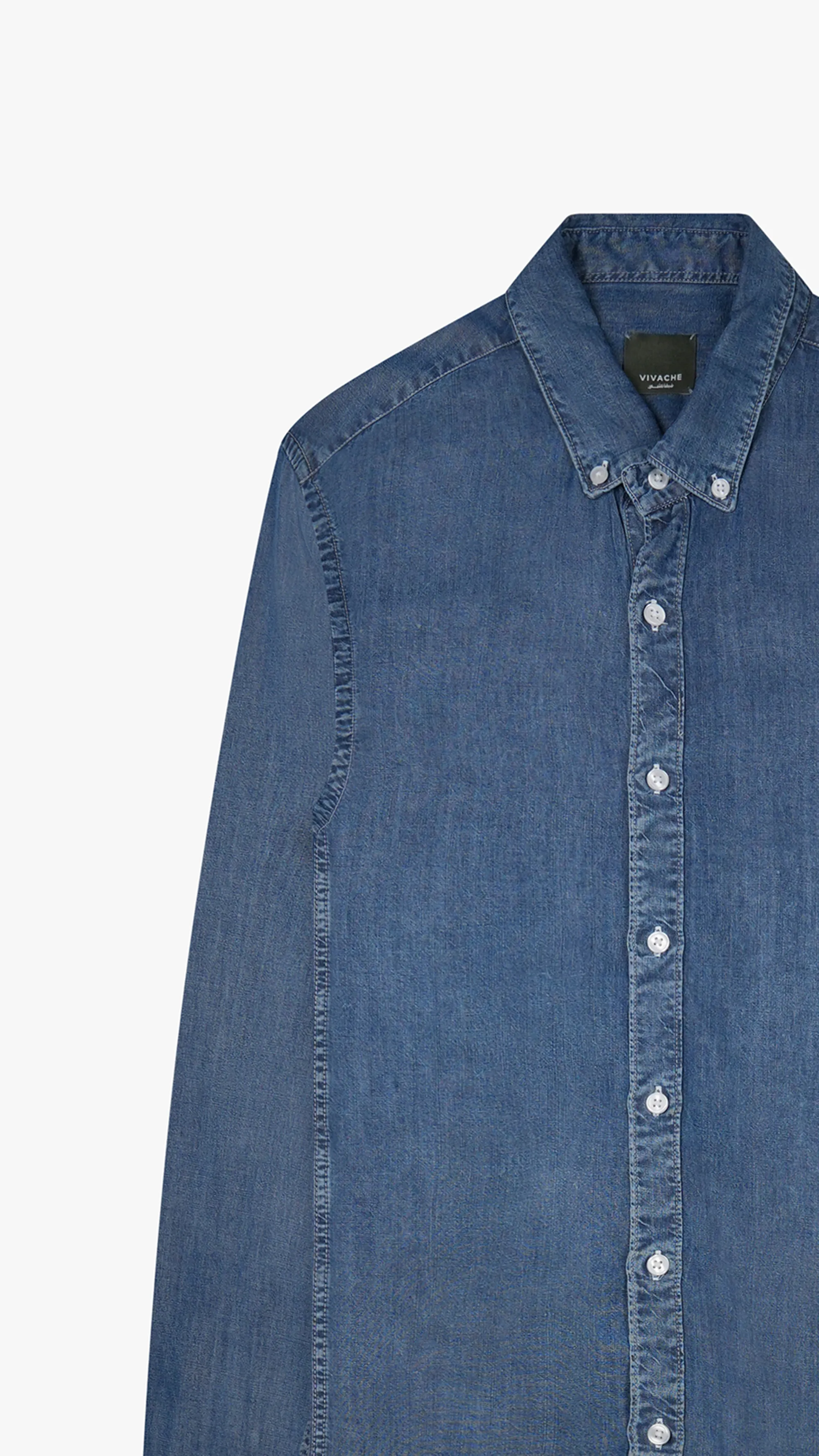 Long Sleeve Tencel Jeans Shirt